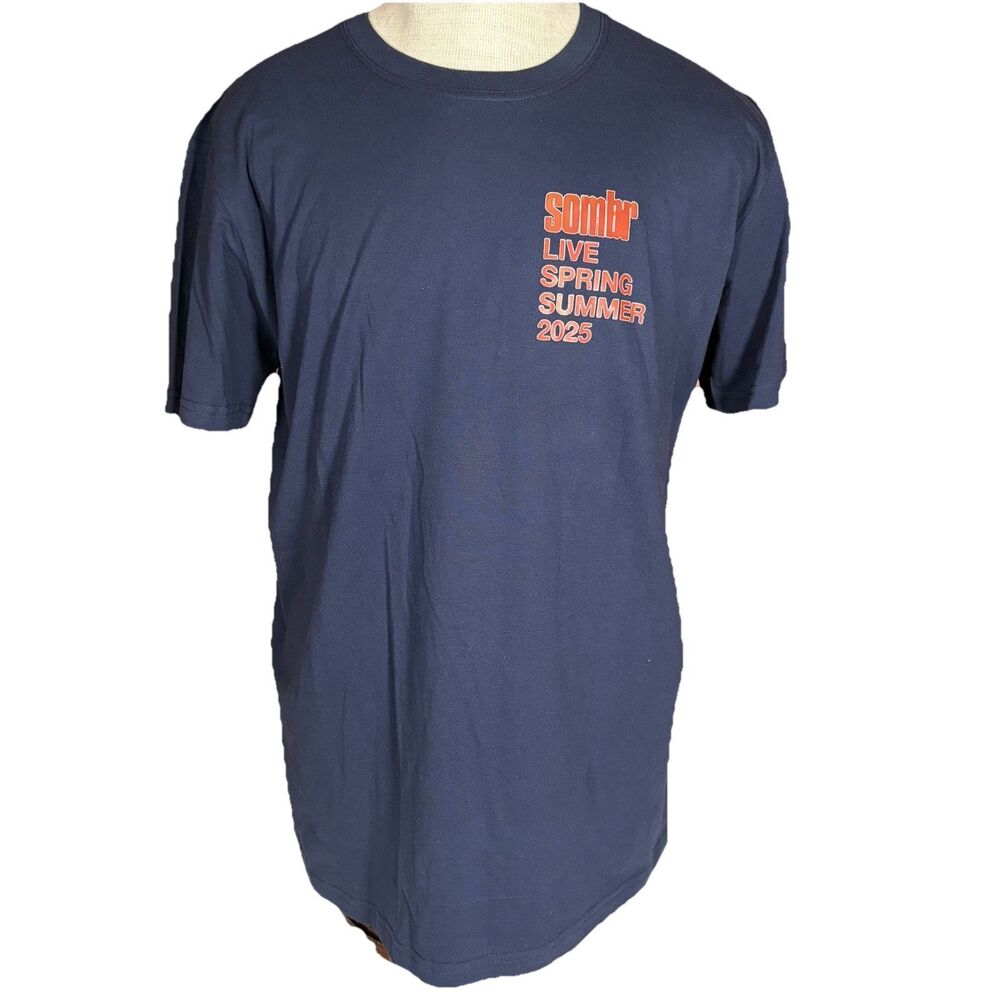 Sombr Blue Short Sleeve T Shirt Live Spring Summer 2025 Men’s Size Large